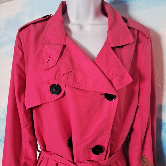Gap women's hot pink pea coat, size M - Picture 2 of 8